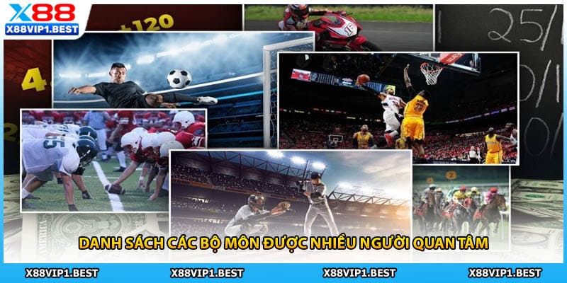 Danh sách các bộ môn được nhiều người quan tâm